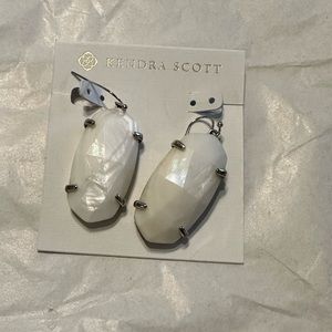 Kendra Scott Mother of Pearl Silver Earrings